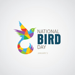 National bird day vector illustration. National bird day themes design concept with flat style vector illustration. Suitable for greeting card, poster and banner.