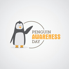 Penguin awareness day vector illustration. World river day themes design concept with flat style vector illustration. Suitable for greeting card, poster and banner.