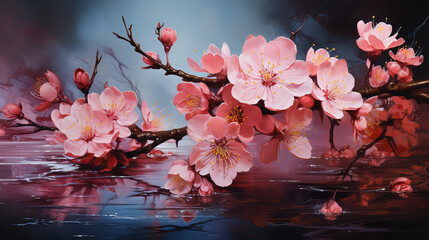 Blossoming Cherry Background