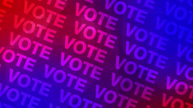 Presidential election vote word typography on abstract background symbolizing politics and choice in national election