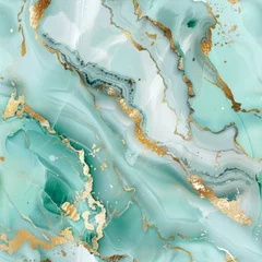 Crédence de cuisine en verre imprimé Cristaux a pastel marble stone texture pattern in the style of jade with a splash of gold, background hd 16k --tile --style raw Job ID: 8129ec7c-2546-4118-a56e-b52a411f517c