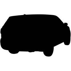 A silhouette of a modern crossover automobile - obrazy, fototapety, plakaty