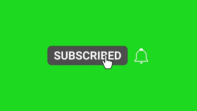 Clicked subscribe button on green screen