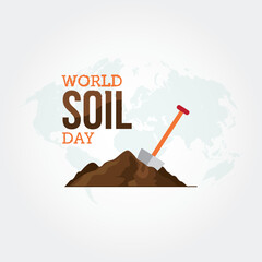 World soil day vector illustration. Soil Day themes design concept with flat style vector illustration. Suitable for greeting card, poster and banner. Suitable for business asset design.