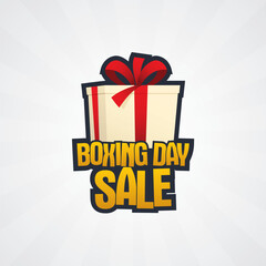 Boxing day sale vector illustration. Boxing day sale themes design concept with flat style vector illustration. Suitable for greeting card, poster and banner.