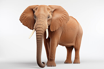 Fototapeta premium Elephant isolated on white background.