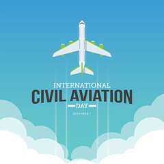 Civil aviation day vector illustration. Civil aviation day  themes design concept with flat style vector illustration. Suitable for greeting card, poster and banner.