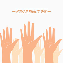 Happy human rights day vector illustration. Happy human rights day themes design concept with flat style vector illustration. Suitable for greeting card, poster and banner.