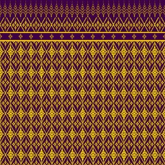 traditional thai texture, Semless pattern, Antique woven fabric pattern,red woven with gold thread,diamond pattern,Teen Jok pattern, suitable fcutting clothes, curtains, wallpaper, making bags, chair,