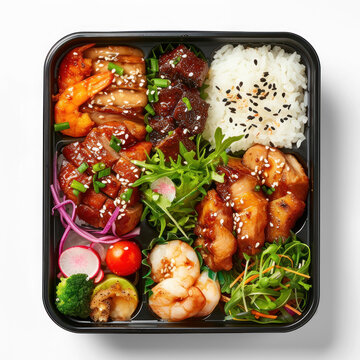 a photo image of a Bento Box on transparency background PNG
