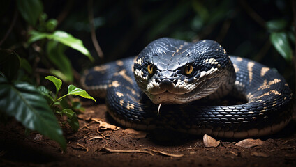 Obraz premium highly detailed king cobra