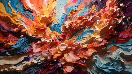 Color Explosion Abstract