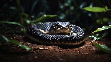 Fototapeta premium highly detailed king cobra