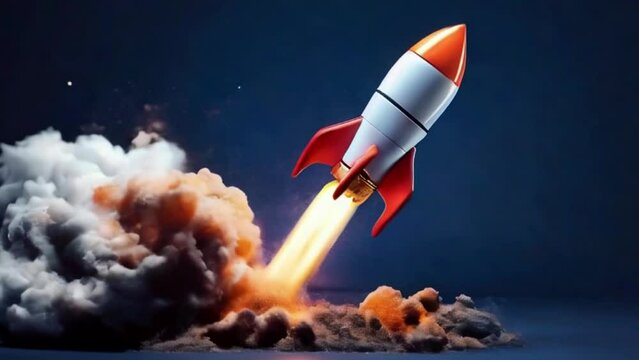 taking off rocket starup busines concept