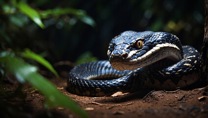 Fototapeta premium highly detailed king cobra