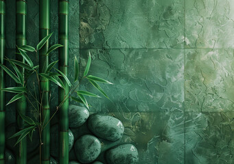 Feng Shui Bamboo Plant and Stones