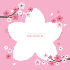 Spring Banner Template Cherry Blossom Vector Design