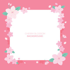 Spring Banner Template Cherry Blossom Vector Design