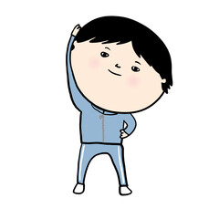 ストレッチする人