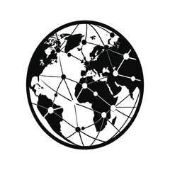 Technology Earth minimalist icon logo