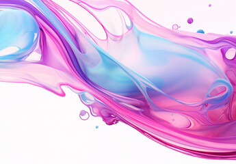 Colorful Gradation With Fluid Waves Abstract Background