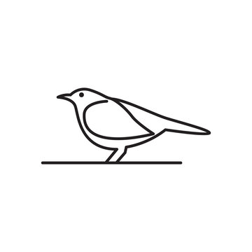 recommend clip art: finch bird line icon logo vector
