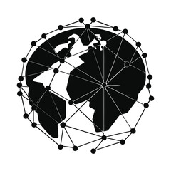Technology Earth minimalist icon logo