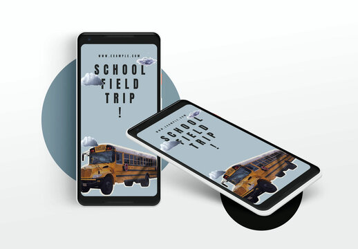 Grey And Brown School Field Trip Instagram Story