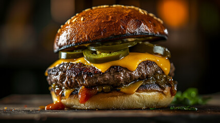 Burger on plate