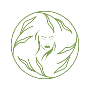 recommend clip art: line art beauty women hair care salon logo design