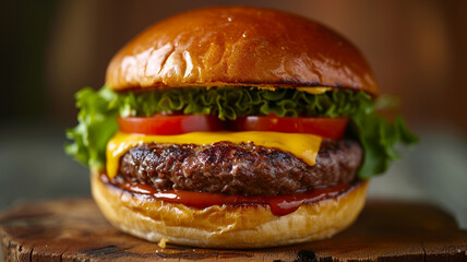 Burger on plate