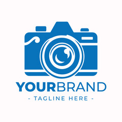 Camera logo vector illustration template