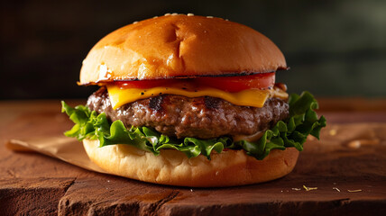 Burger on plate