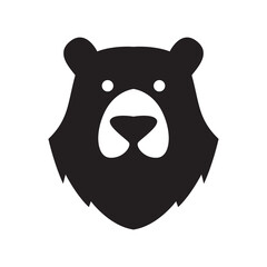 animal mascot simple bear grizzly logo vector