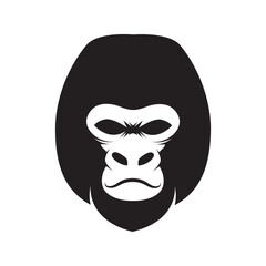 face strong gorilla head logo vector