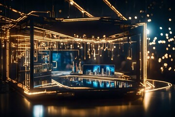 Embodying the spirit of innovation and imagination through a super-realistic depiction of new ideas, creativity, and technological innovation, set against a backdrop of perfect lighting that radiates 