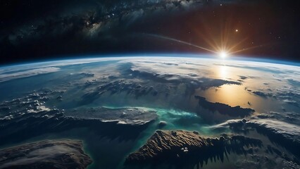 Fototapeta premium earth on the world