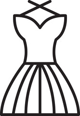 Woman Dress Line Icon