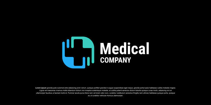Cross plus logo icon design template elements. Medical logotype