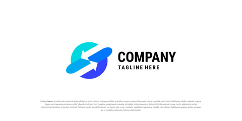 arrow logo letter S technology symbol company