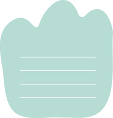 Cute paper sticky notes, pastel tone.