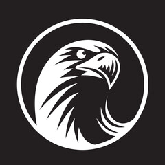 Fototapeta premium Eagle black beck ground vector design