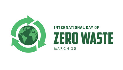 international day of zero waste vector illustration design - obrazy, fototapety, plakaty