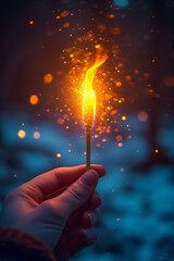 match in fire