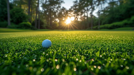 golf ball on green grass