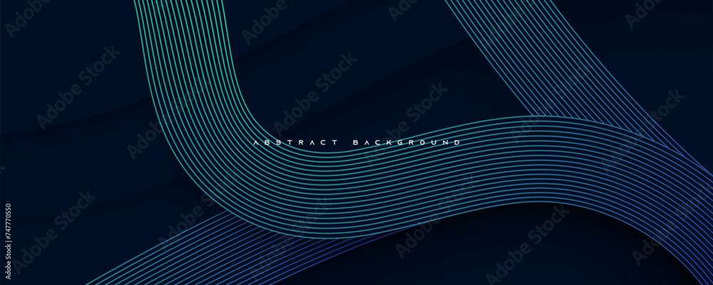 Wall mural abstract blue circle geometric background. diagonal modern shape texture design vector.