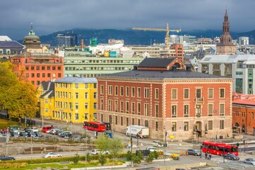 Oslo bustling town center, Norway