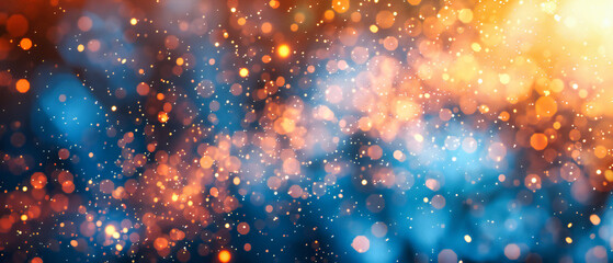 Sparkling Magical Bokeh Lights, Festive Holiday Background, Abstract Christmas or New Year...