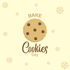 Bake cookies day vector illustration. Bake cookies day themes design concept with flat style vector illustration. Suitable for greeting card, poster and banner.
