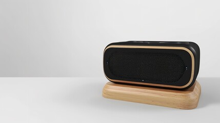 Front View of Bluetooth Speaker on White Background